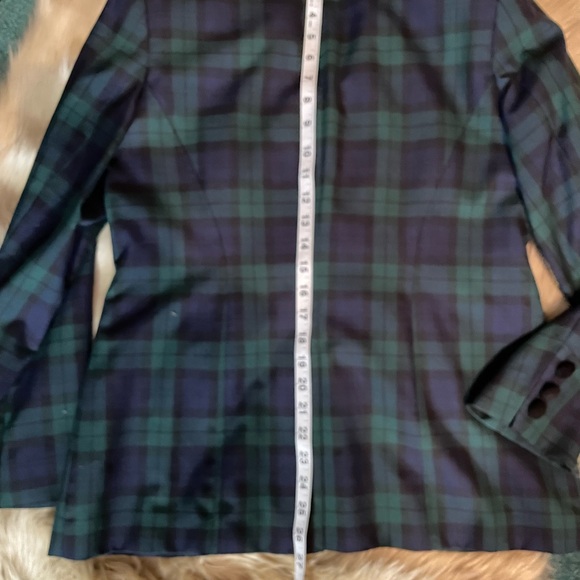 Pendleton Petite 100% Virgin Wool Tartan Plaid Blazer Size 12 Very Good Cond. - Picture 12 of 13